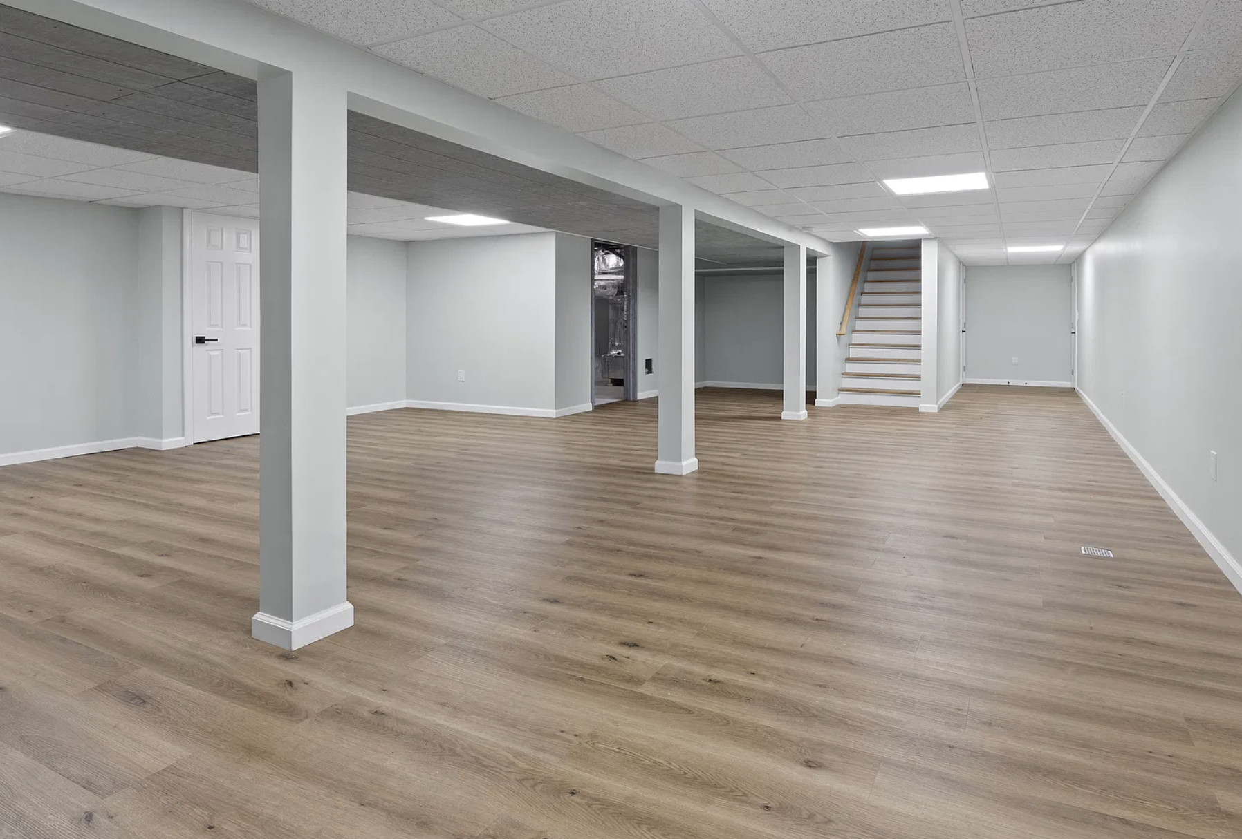 Finished basement in Connecticut